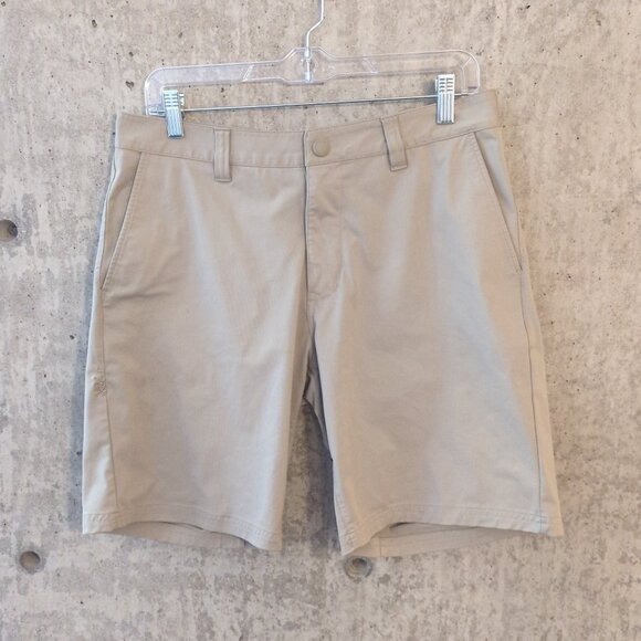 Rhone Mens 31 (32x8) Commuter Khaki Chino Tech Shorts Gorpcore Stretch - Picture 1 of 10